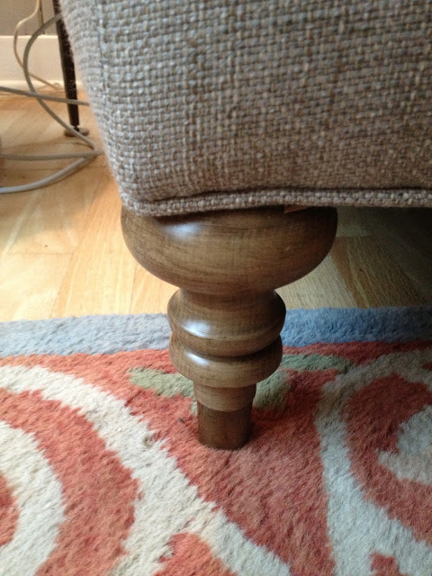 traditional sofa leg (weathered maple finish) -- The Impatient Gardener