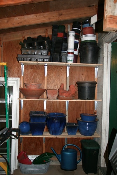 Garden container storage