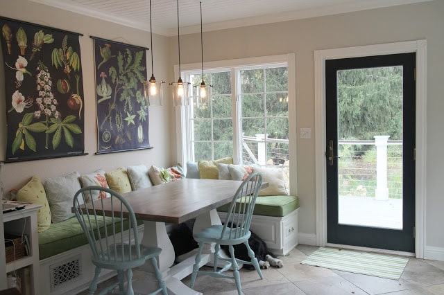 Banquette eating area -- The Impatient Gardener