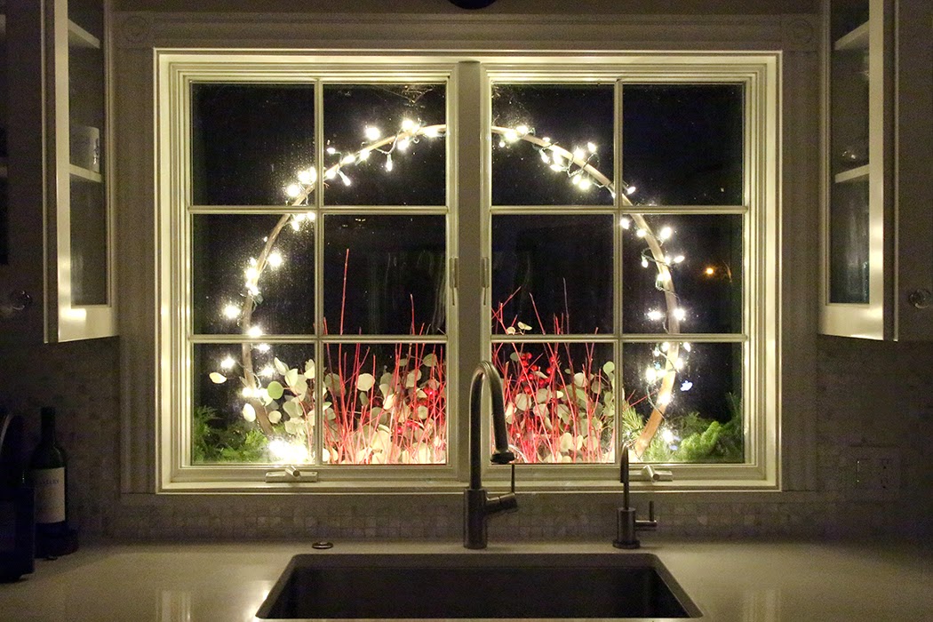 Holiday window box from inside -- The Impatient Gardener