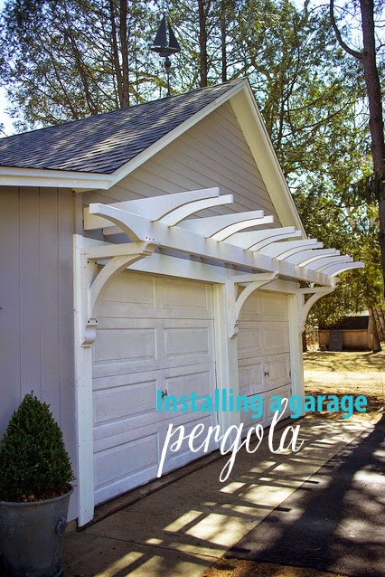 How To Build A Garage Pergola The, Diy Trellis Over Garage Door