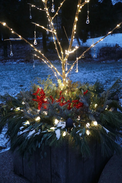 Lighted Christmas container