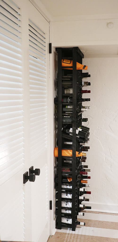 wine rack side view