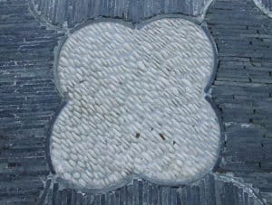 pebble and slate path