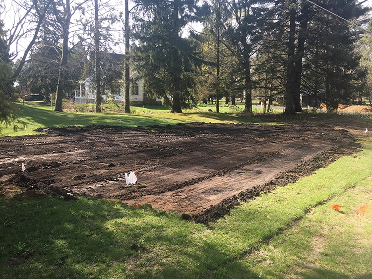 Leveling for a new garden