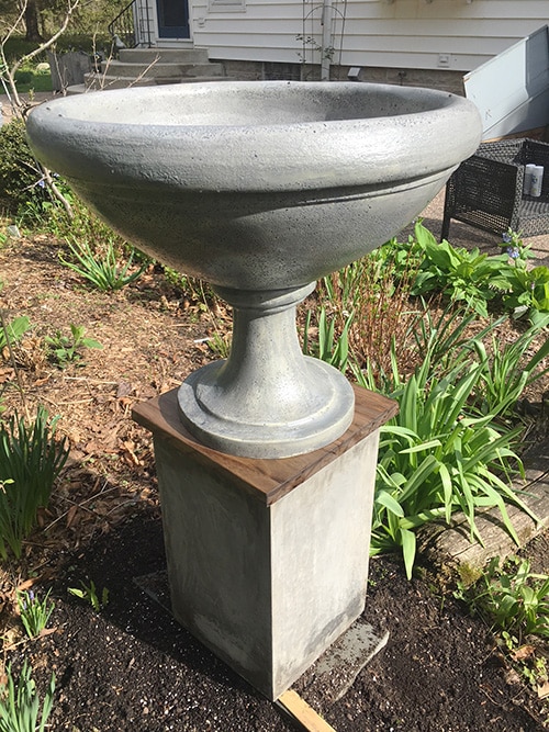DIY urn on plinth