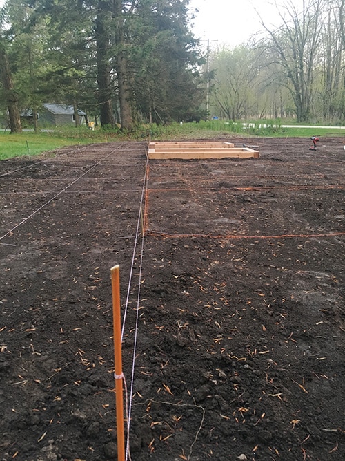 laying out a vegetable garden