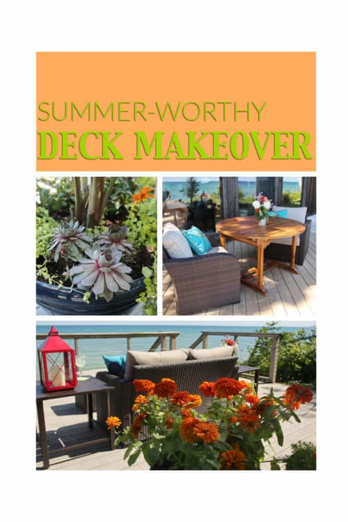 Soak up summer with a deck makeover complete with cushy, durable furniture and fresh container plantings