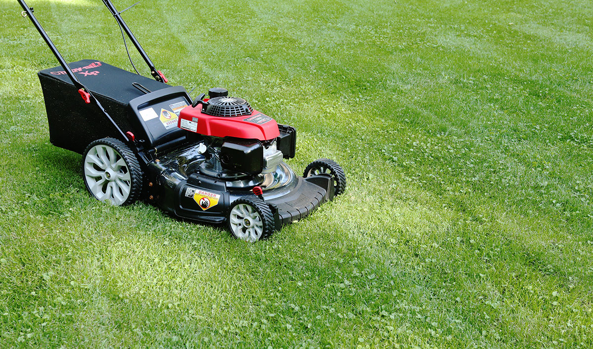 How a lawn mower fits into a fall gardening plan.