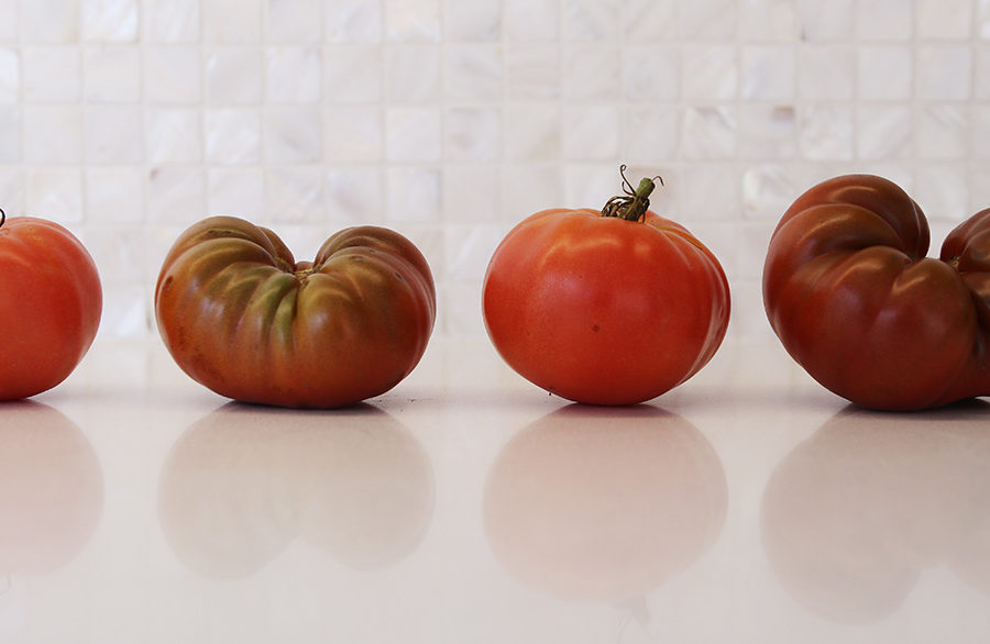 Ripen tomatoes on the windowsill.