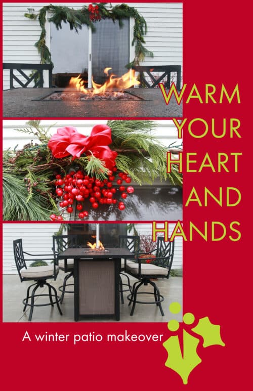 Warm your their hands and their hearts with a patio table makeover.