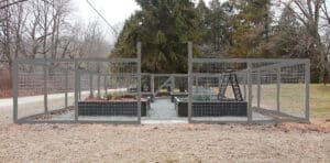 gray fence mockup