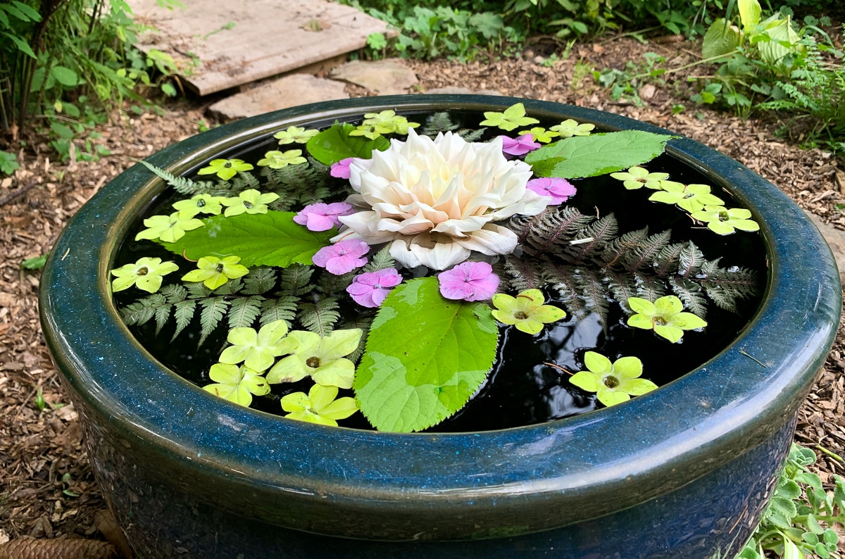 floating flower arrangement