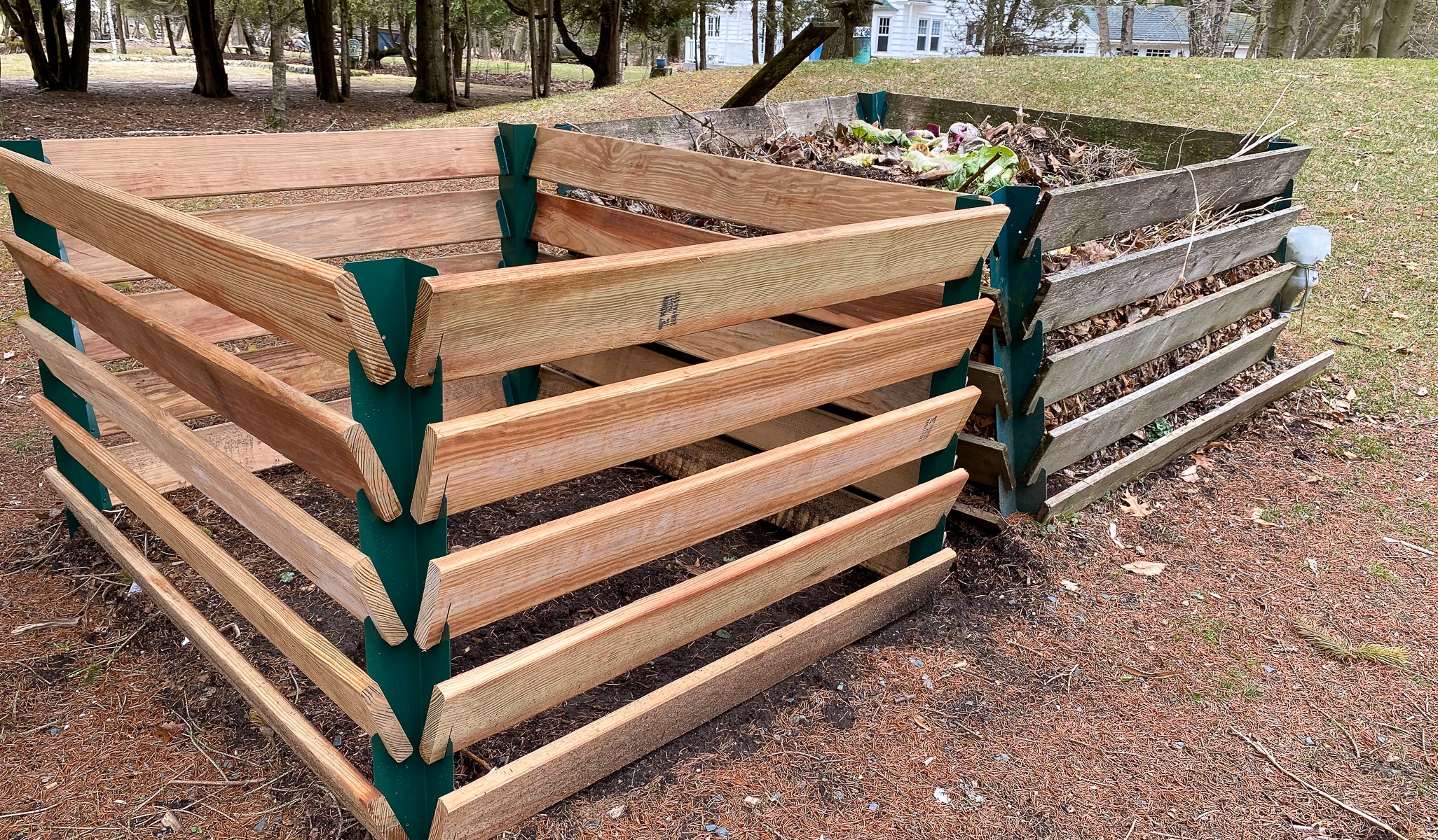 Extra Large Triple Bay Wooden Compost Bin