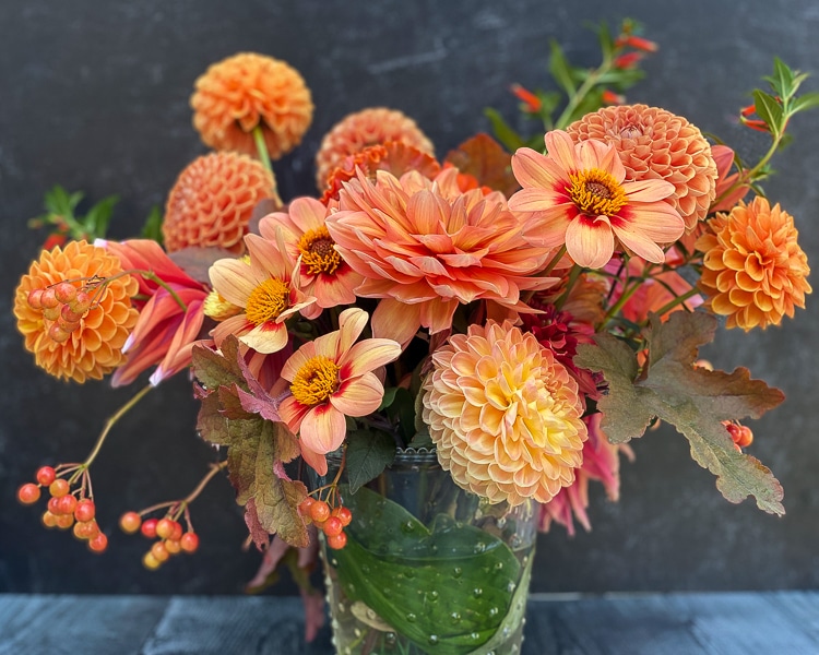 orange flower bouquet