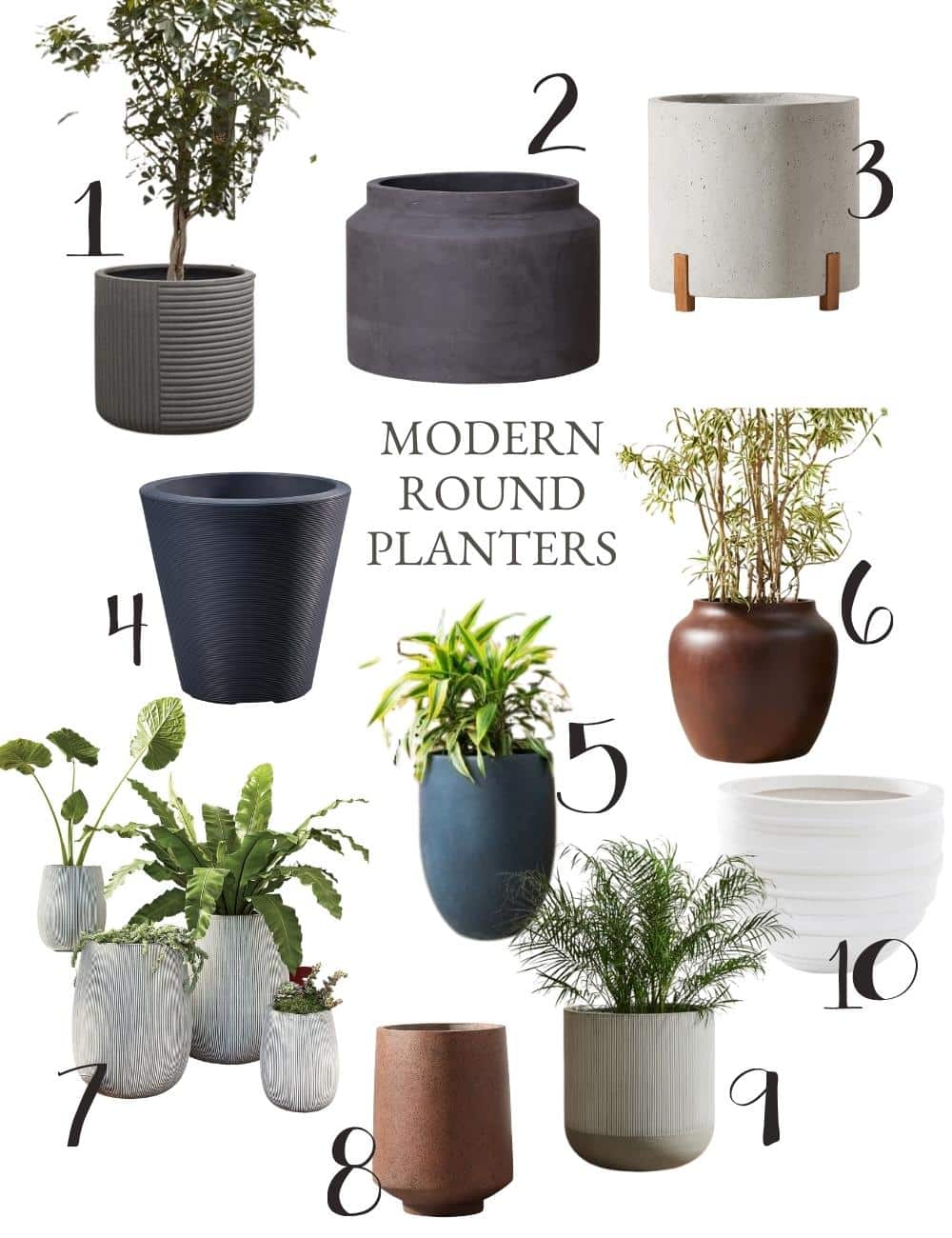 round planters