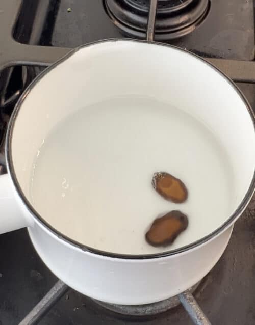 seeds in boiling water