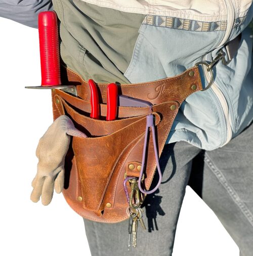 leather garden tool belt